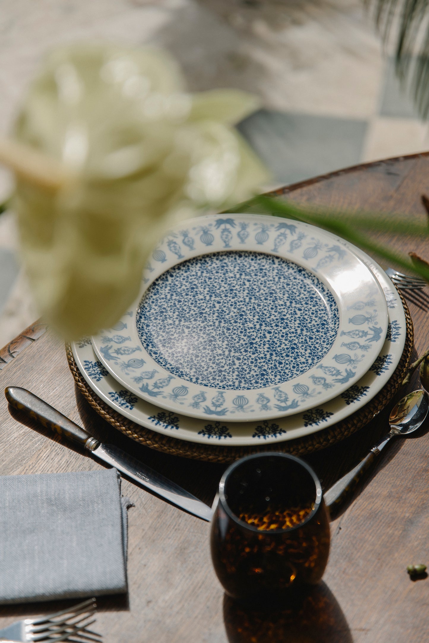 Urna Dinner Plates | Set of 4 | Azure