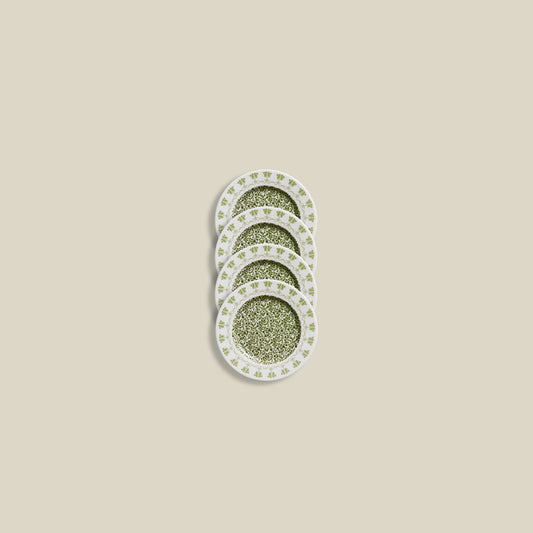Bougainvillea Bread Plates | Set of 4 | Emerald