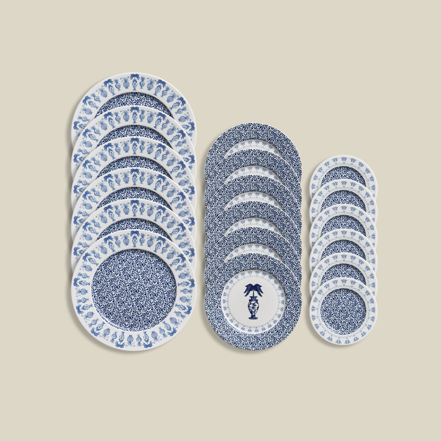 Azure Set of 18 | 6 Dinner, 6 Dessert & 6 Bread Plates