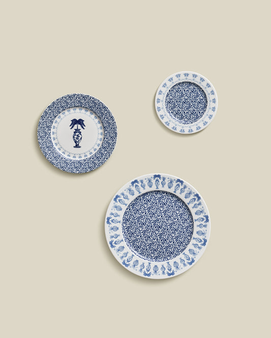 Azure Set - Dinner, Dessert & Bread Plate Set of 12 or 18