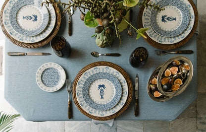 Bougainvillea Bread Plates | Set of 4 | Azure