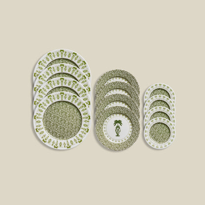 Emerald Set of 12 | 4 Dinner, 4 Dessert & 4 Bread Plates