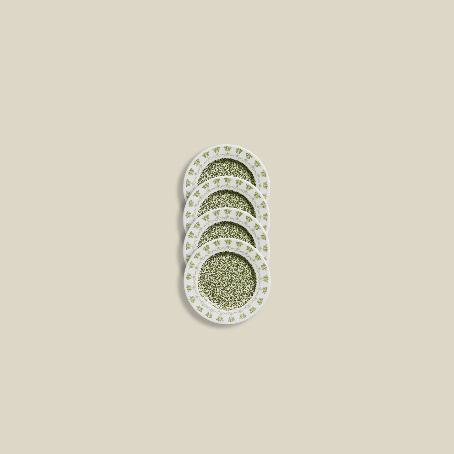 Bougainvillea Bread Plates | Set of 4 | Emerald