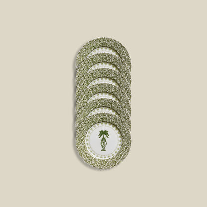 Palma Salad/Dessert Plates | Set of 6 | Emerald