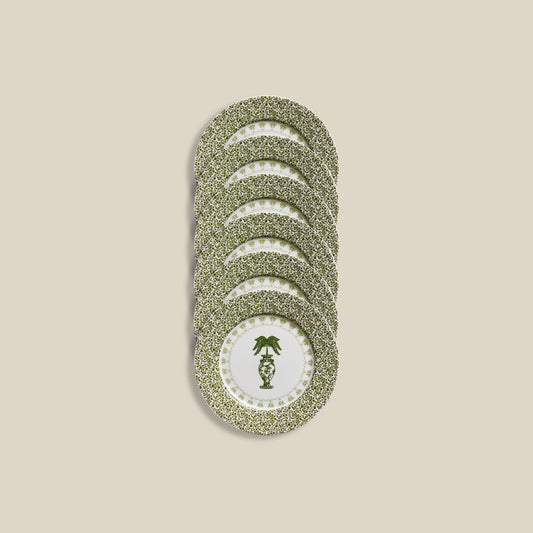 Palma Salad/Dessert Plates | Set of 6 | Emerald